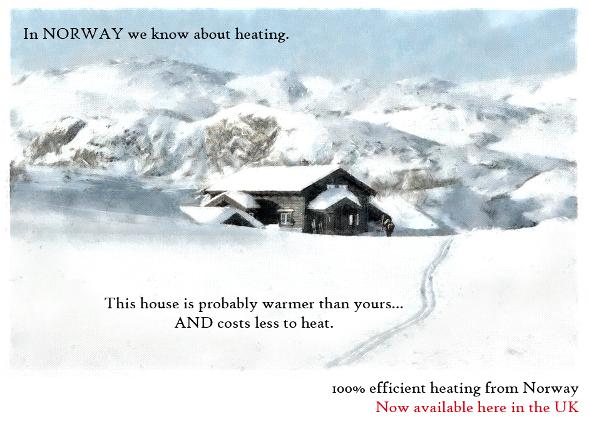 100% efficient heating from Norway - now available here in the UK
